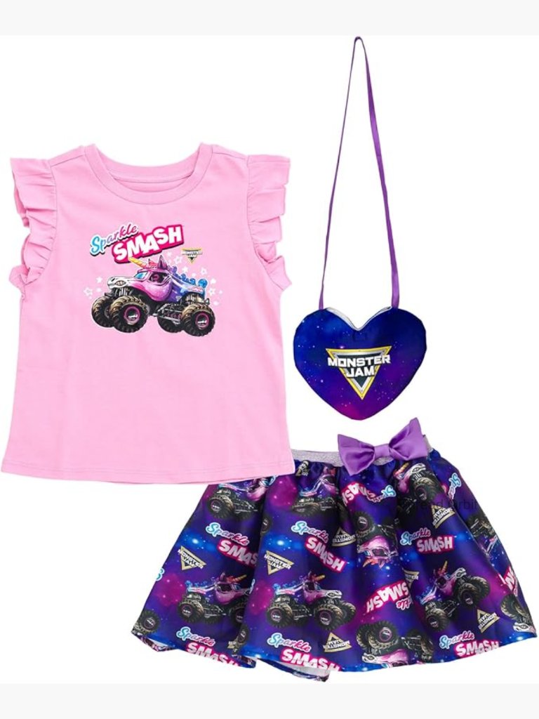 3-Piece Tank Top, Skirt, And Bag Set Toddler To Big Kid